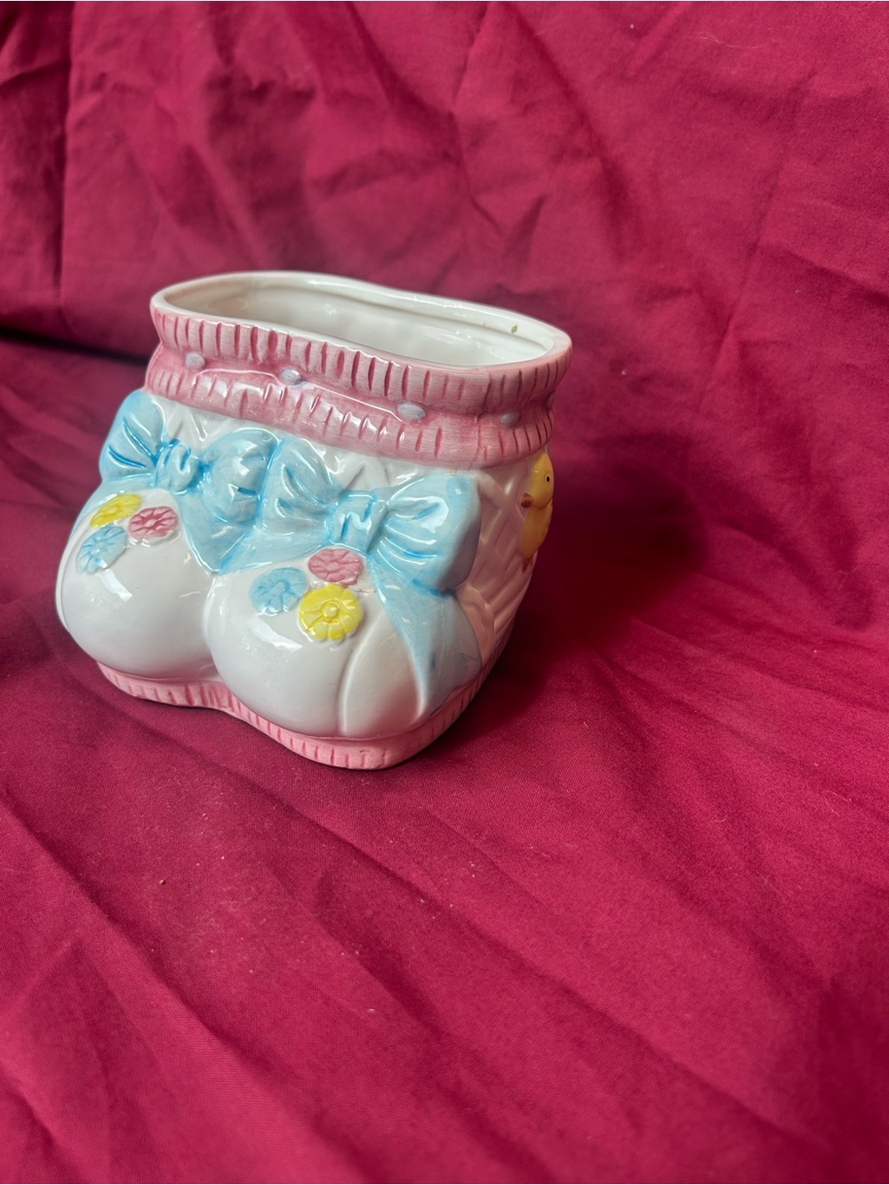 Vintage Ceramic Baby Booties Planter – Decor